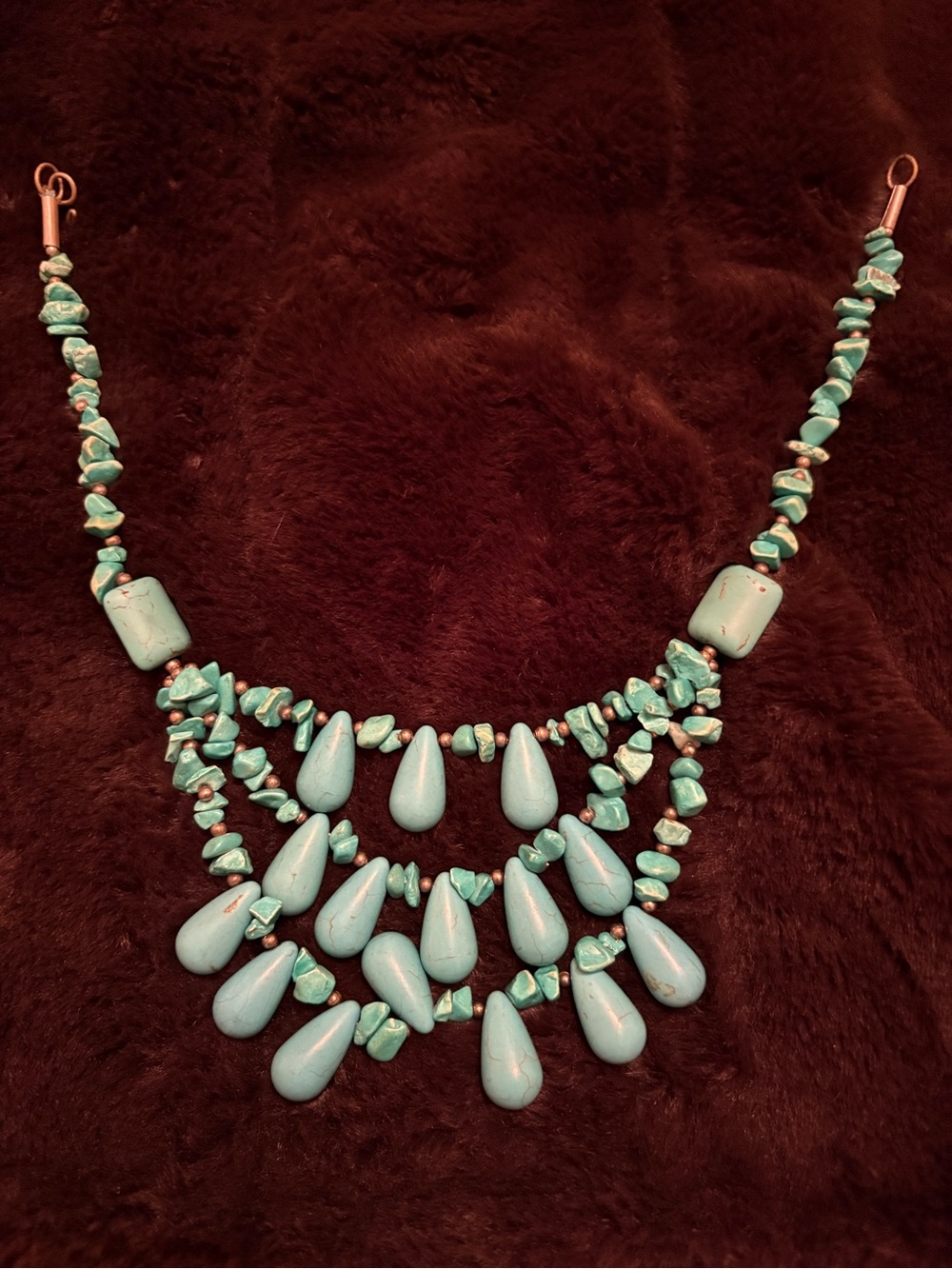 Brand New Turquoise Beaded Statement Necklace - Women Jewelry